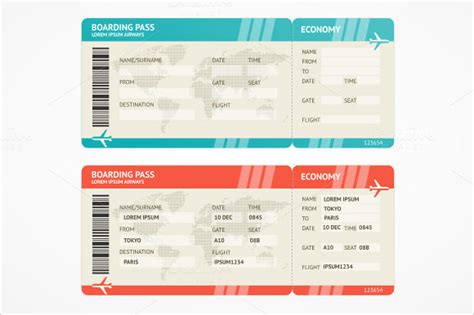 boarding pass samples sample templates