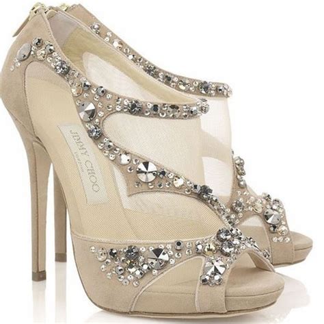 elegant shoes might be a little too blingy but jimmy choo wedding