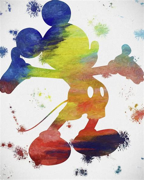 colorful mickey mouse paint splatter painting   sproul