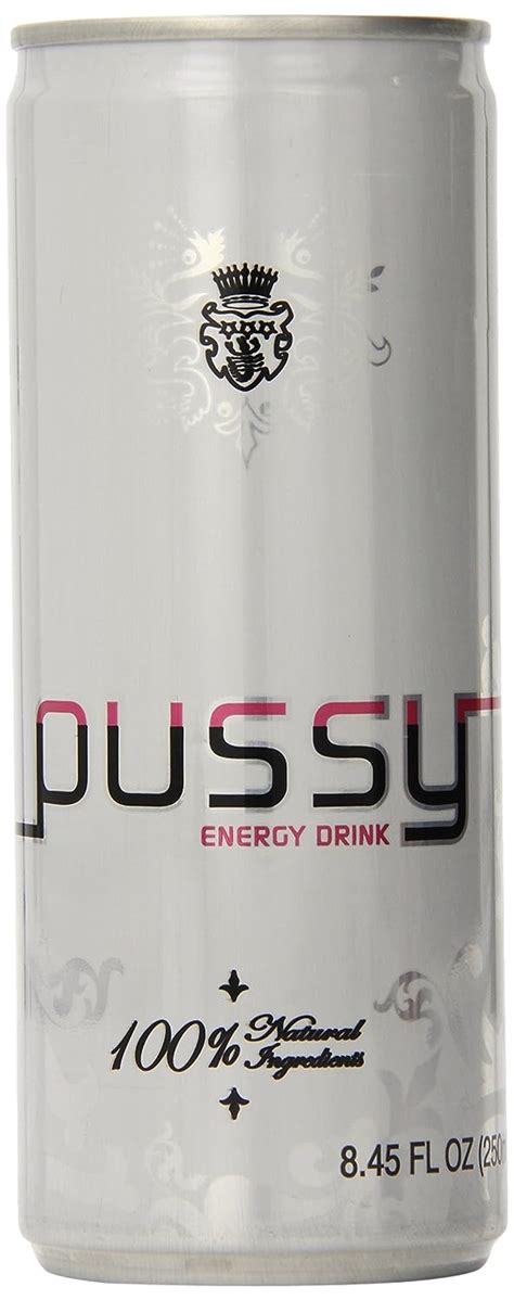 pussy natural energy drink 250ml pack of 4 pussy in