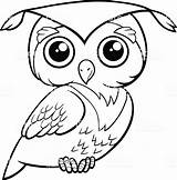 Owl Coloring Cute Pages Owls Cartoon Printable Graduation Animal Clip Kids Illustrations Illustration Drawing Stock Vector Christmas Kleurplaat Uil Bird sketch template