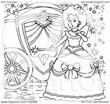Outline Cinderella Carriage Coloring Clipart Her Illustration Royalty Bannykh Alex Rf 2021 sketch template