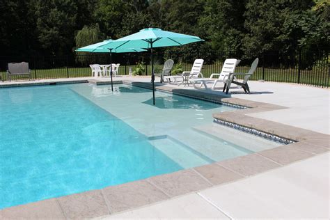 Pool With Sun Shelf 8 Rectangle Swimming Pools Pool Rectangle Pool