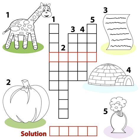 crossword puzzles  kids  coloring pages  kids