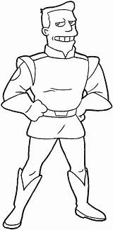 Futurama Drawing Zapp Brannigan Step Draw Captain Tutorial Easy Finished sketch template