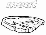 Coloring Pages Meat Food Color Getcolorings Printable Print sketch template