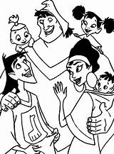 Coloring Pages Family Disney Groove Emperors Geeksvgs Getcolorings sketch template