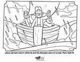 Jesus Coloring Storm Calms Pages Bible Kids Calming Preschool Mark Activities Crafts Craft School Whatsinthebible Sunday Printable Activity Colouring Story sketch template