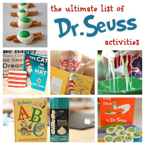 ultimate list  dr seuss activities  kids   teach  child