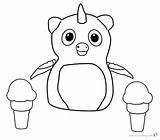 Hatchimals Coloring Pages Icecream Penguala Printable Kids sketch template