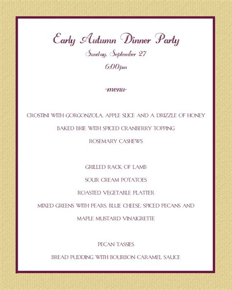 birthday party dinner menu ideas casual party menu  sonja dinner party menu family