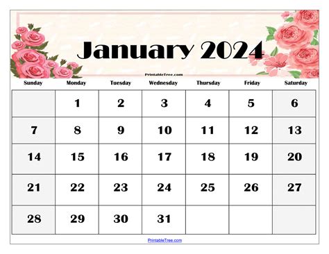 january  calendar printable printable tree medium