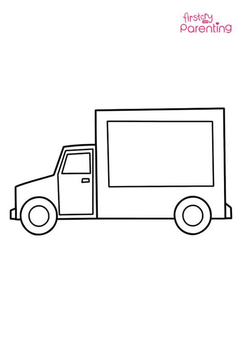 simple coloring pages trucks