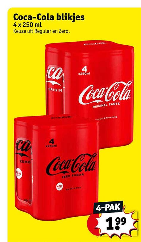 coca cola blikjes aanbieding bij kruidvat