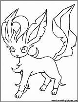Leafeon Grass Colouring sketch template