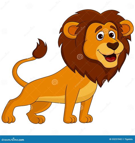 cute lion cartoon stock photography image