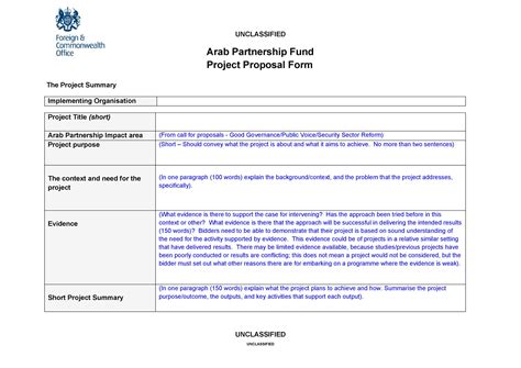 page project proposal template