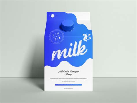 front view psd milk carton packaging mockup design mockup planet