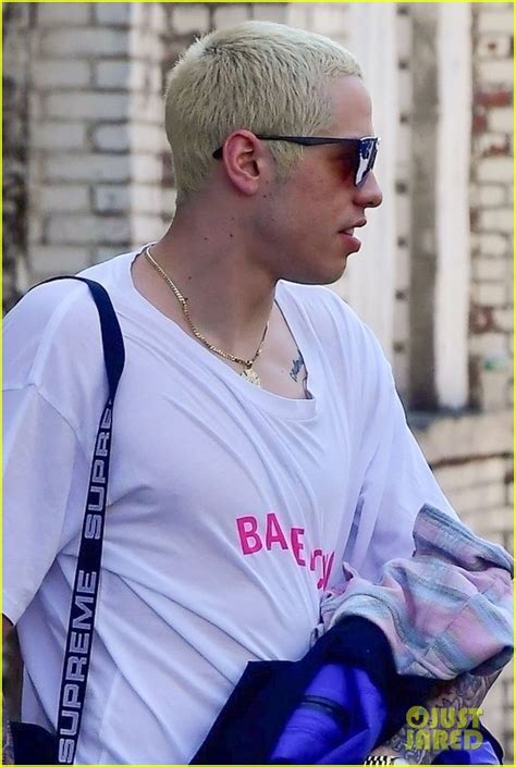 pete davidson debuts  bleached blonde hair  nyc photo  pictures  jared