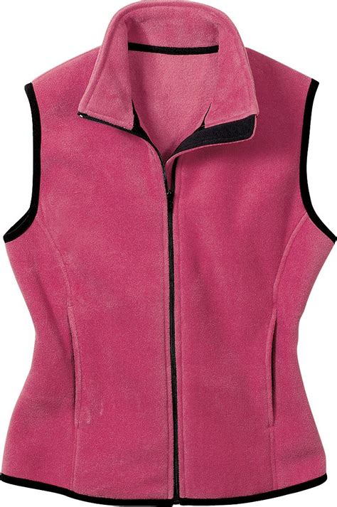 port authority ladies  tek fleece vest  small raspberry amazonca clothing accessories
