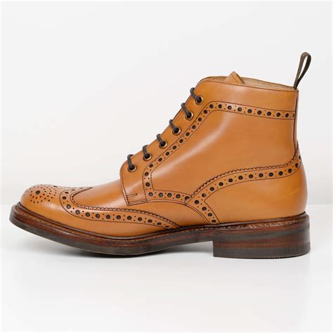 tan bedale loake derby brogue boots  quarter