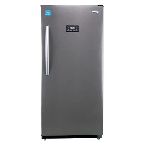 premium  cu ft frost  upright freezer  stainless steel pfvms  home depot