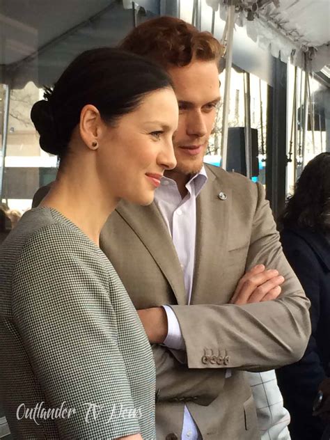 our saks and outlander interview with sam heughan and caitriona balfe
