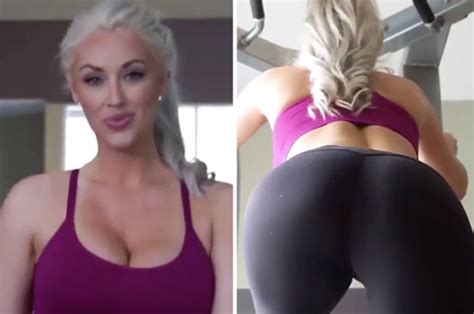 fitness babe laci kay somers posts sexy booty workout instagram video