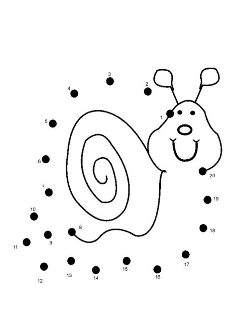 easy snail dot  dot activity page     easy