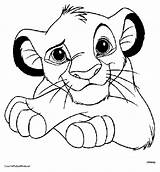 Coloring Pages Simba Lion Printable King Disney sketch template