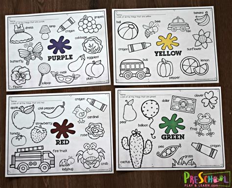printable color worksheets  kids