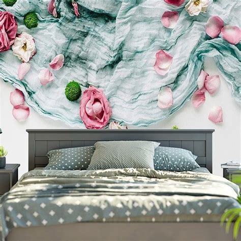 petal  bed sheet wall hanging bed linen design wall patterns