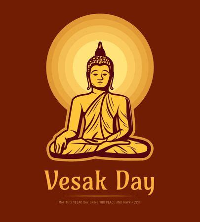 vector  vesak day holiday buddha id royalty  image