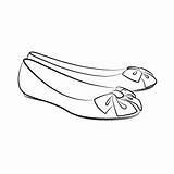 Shoes Drawing Ballet Flat Shoe Flats Sketch Coloring Drawings Illustration Girl Sketchite Fashion sketch template