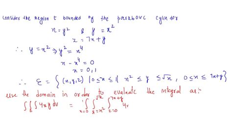 Solved Evaluate The Triple Integral 4xy Dv Where E Is Bounded By The