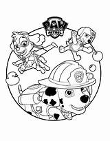 Patrol Paw Coloring Kids Pages Print Color sketch template