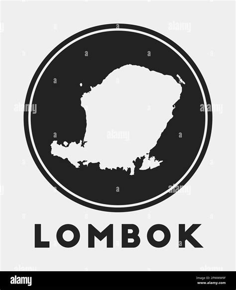 lombok icon  logo  island map  title stylish lombok badge