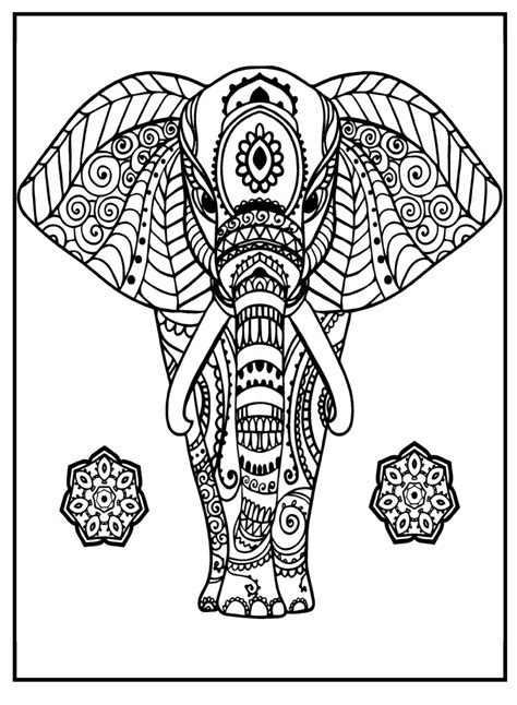 beautiful adult animal mandala coloring pages etsy