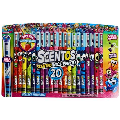 scentos scented hb  pencils pre sharpened individual  pc