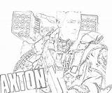 Borderlands Coloring Axton Pages Weapon Another sketch template