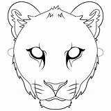 Coloring Mask Lioness Lion Pages Printable Lions Head Face Singer Masked Supercoloring Masks Categories sketch template