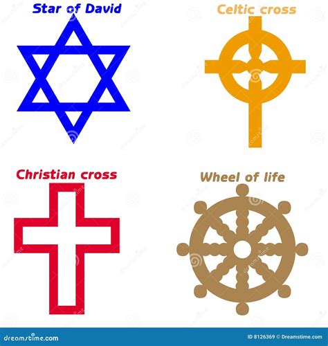 religious symbols stock illustration illustration  closeup