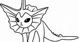 Vaporeon Coloring Pages Pokemon Getcolorings Easily sketch template