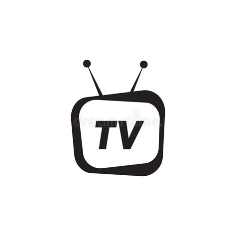 tv  television icon logo design vector template stock vector