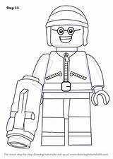 Lego Cop Draw Movie Good Drawing Step Tutorials Drawingtutorials101 Cartoon sketch template