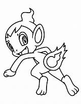Pokemon Coloring Pages Chimchar Chespin Exclusive Idea Color Getcolorings Popular Pokem Coloringhome Comments sketch template
