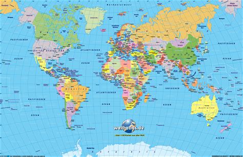 karte von welt politisch uebersichtskarte regionen der welt welt