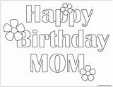 Birthday Happy Pages Mom Coloring Color Online Adults sketch template