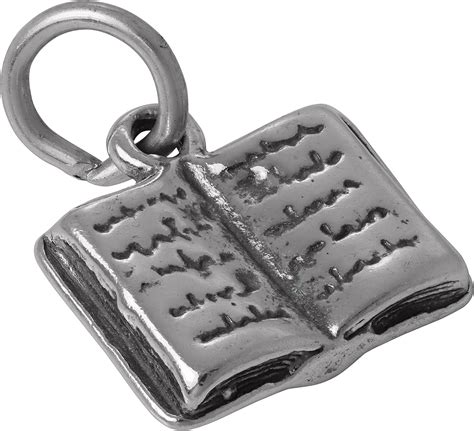 thecharmworks sterling silver book charm amazoncouk fashion