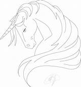 Unicorn Lineart Margony Deviantart sketch template